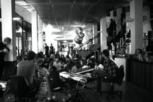 EMS performing for You Are Here, at CMAG.